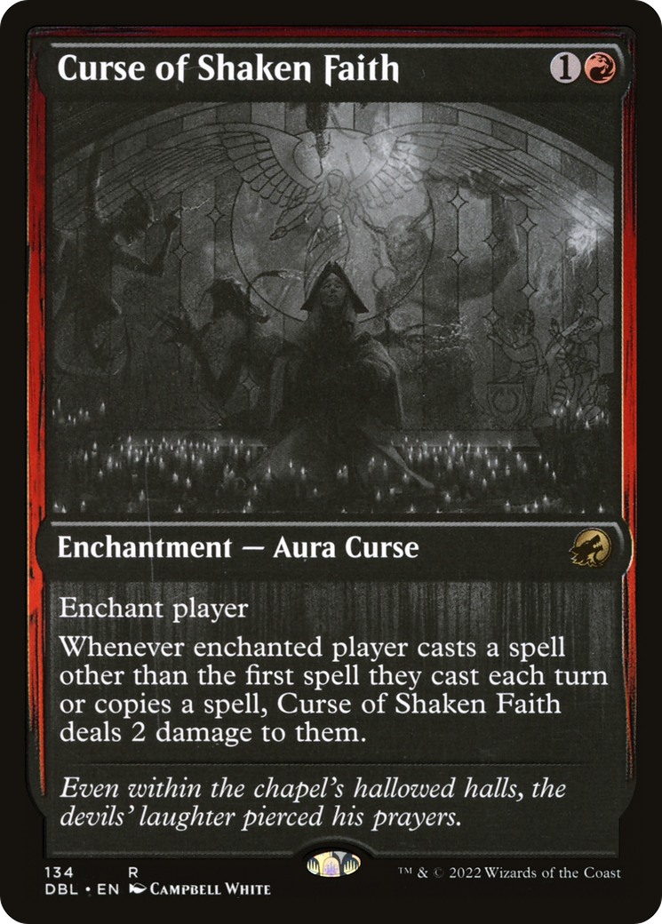 Curse of Shaken Faith (DBL-134) [Innistrad: Double Feature] Foil MTG Single Wizards of the Coast