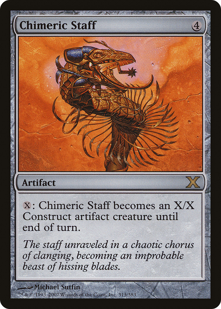 Chimeric Staff (10E-313) [Tenth Edition] Foil MTG Single Wizards of the Coast