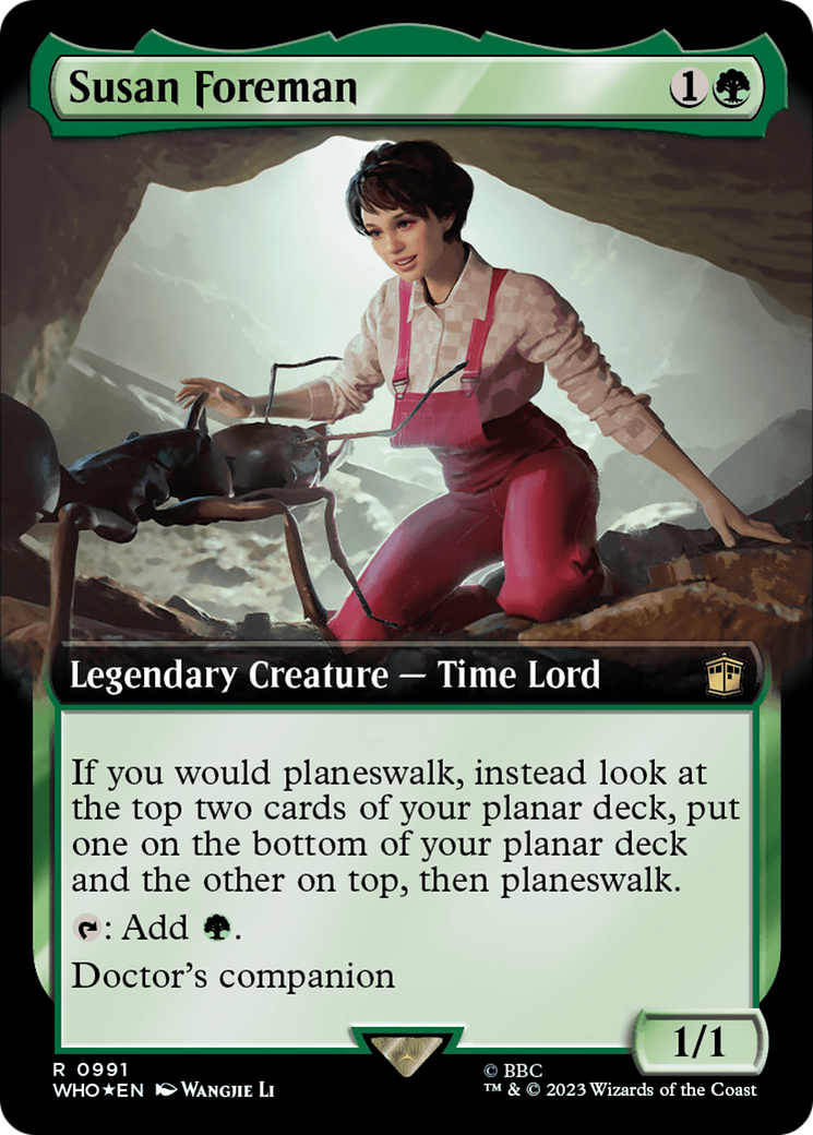 Susan Foreman (Surge Foil) (WHO-991) [Doctor Who] (Extended Art) Foil MTG Single Wizards of the Coast