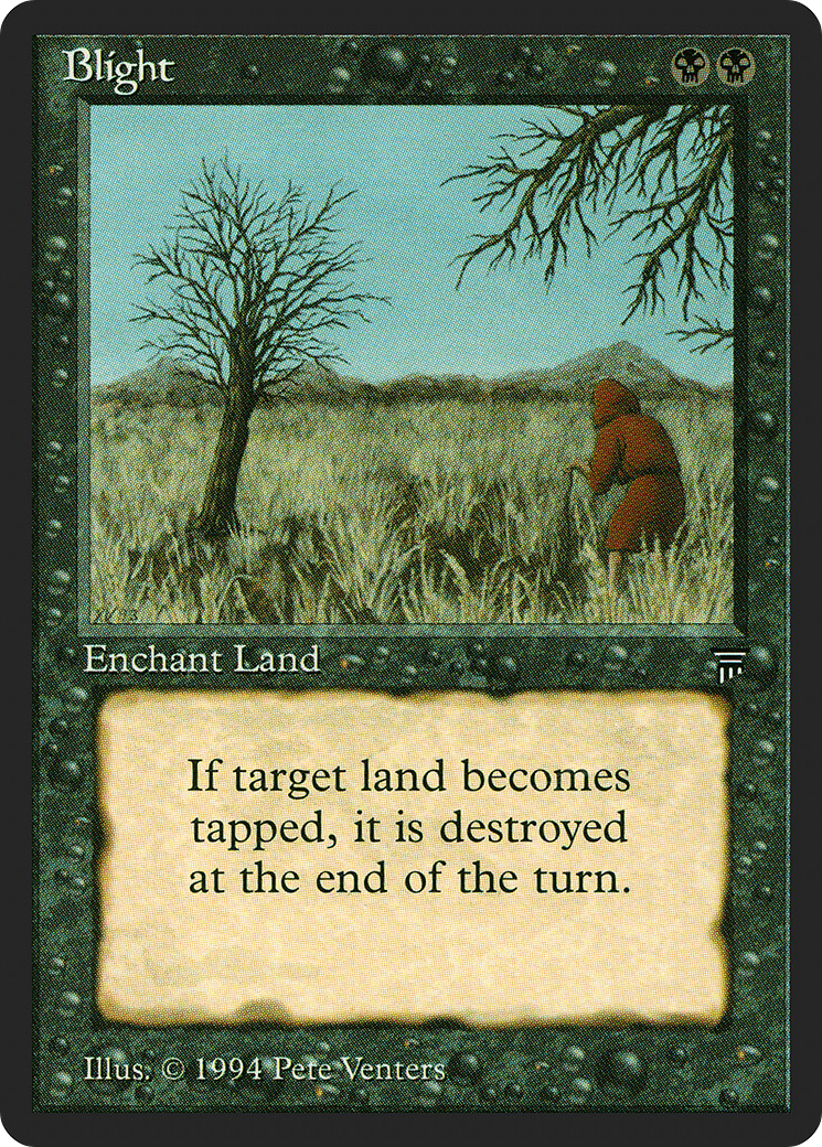 Blight (LEG-) [Oldschool] Legends MTG Single Wizards of the Coast