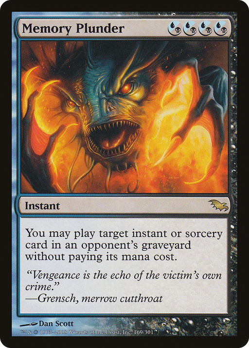 Memory Plunder (SHM-169) [Shadowmoor] MTG Single Wizards of the Coast