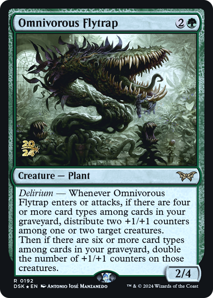 Omnivorous Flytrap (PRE-192) [Duskmourn: House of Horror Promos] Foil MTG Single Wizards of the Coast