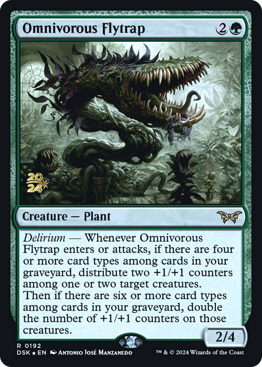 Omnivorous Flytrap (PRE-192) [Duskmourn: House of Horror Promos] Foil MTG Single Wizards of the Coast