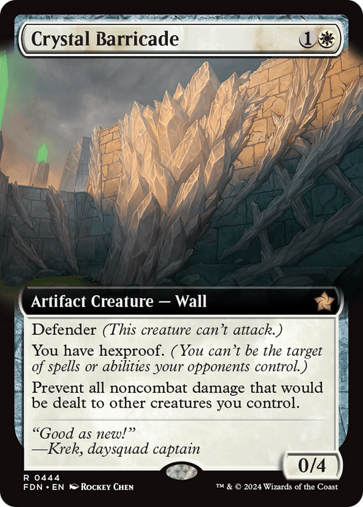 Crystal Barricade (FDN-444) [Foundations] (Extended Art) Foil MTG Single Wizards of the Coast