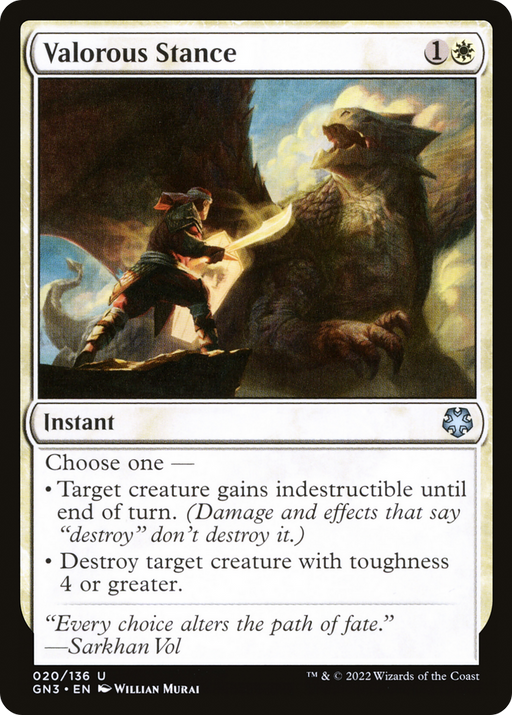 Valorous Stance (GN3-020) [Misc] Game Night: Free-for-All MTG Single Wizards of the Coast