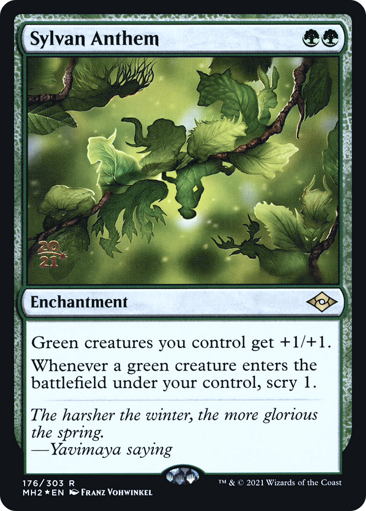 Sylvan Anthem (PRE-176) [Modern Horizons 2 Promos] Foil MTG Single Wizards of the Coast