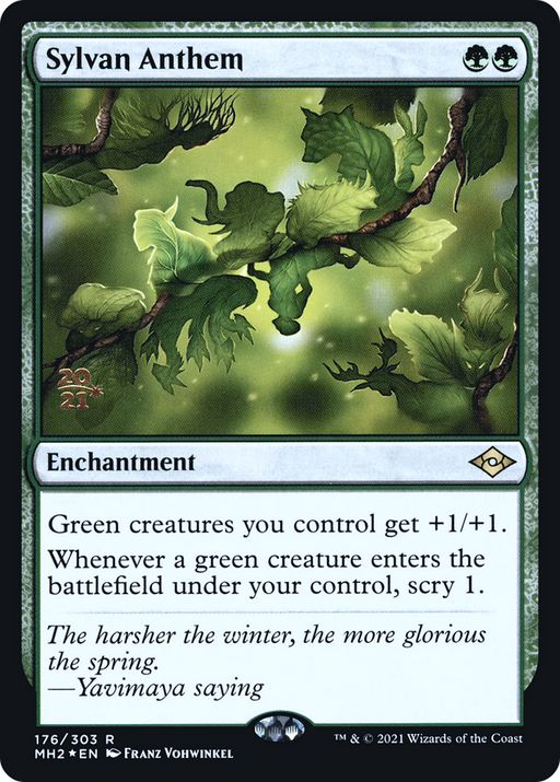 Sylvan Anthem (PRE-176) [Modern Horizons 2 Promos] Foil MTG Single Wizards of the Coast