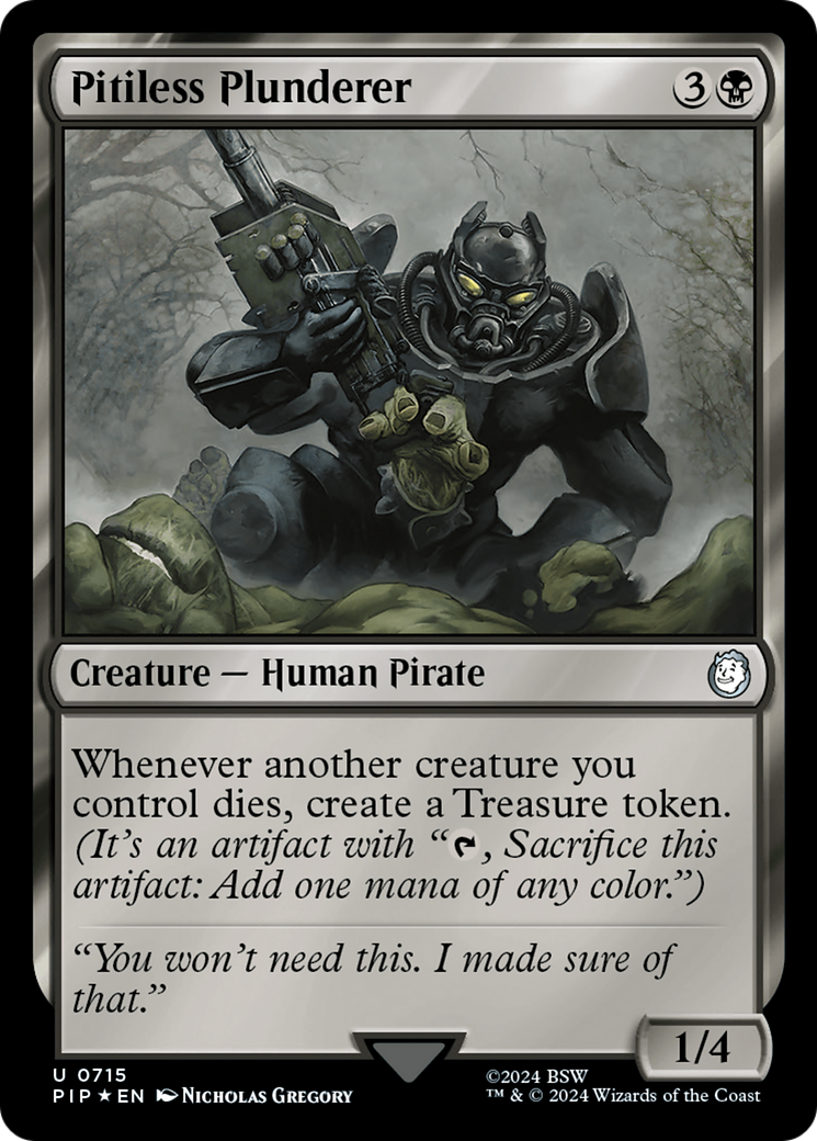 Pitiless Plunderer (Surge Foil) (PIP-715) [Fallout] Foil MTG Single Wizards of the Coast