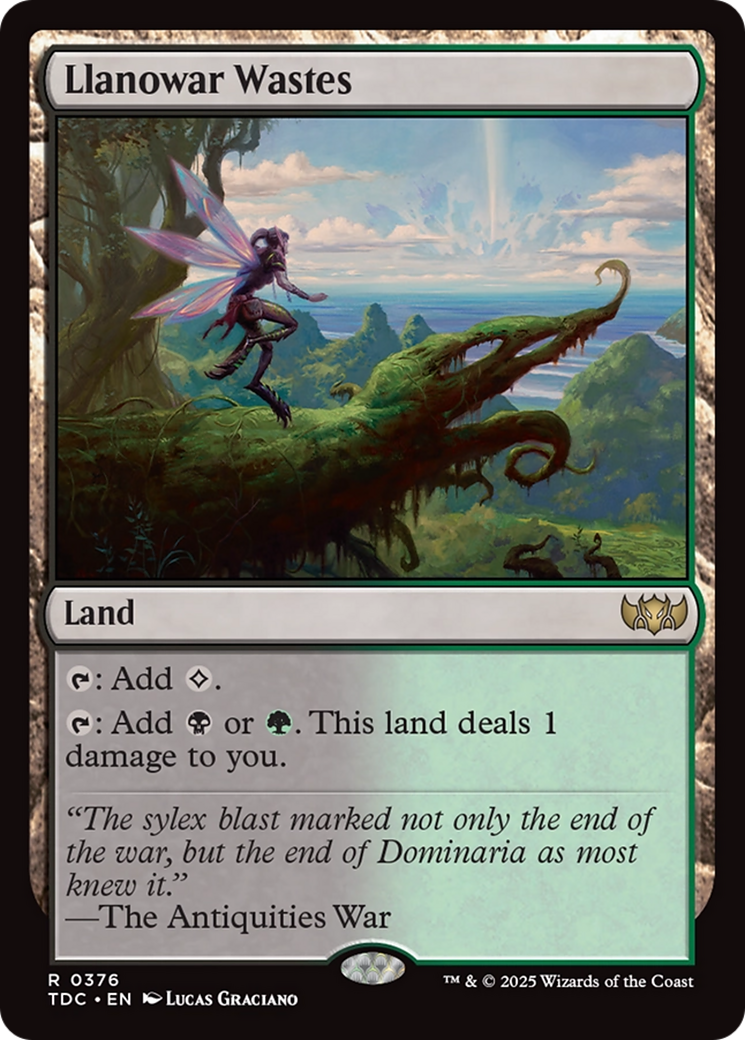 Llanowar Wastes (TDC-376) [Commander: Tarkir: Dragonstorm] MTG Single Wizards of the Coast