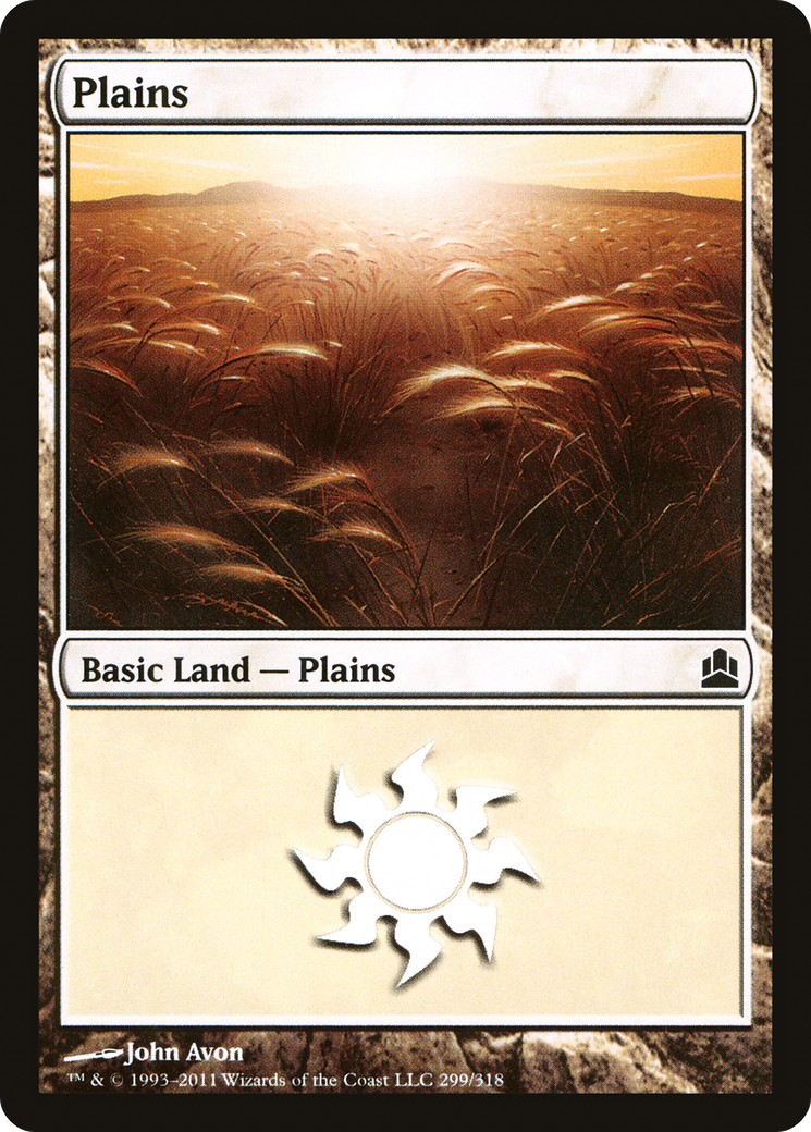 Plains (CMD-299) [Commander 2011] MTG Single Wizards of the Coast