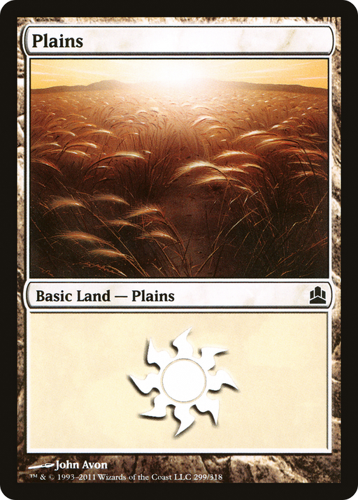 Plains (CMD-299) [Commander 2011] MTG Single Wizards of the Coast