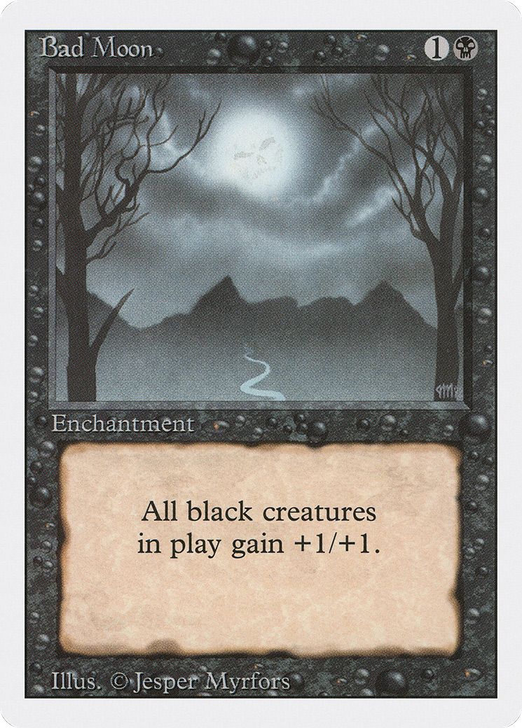 Bad Moon (3ED-094) [Revised Edition] MTG Single Magic: The Gathering