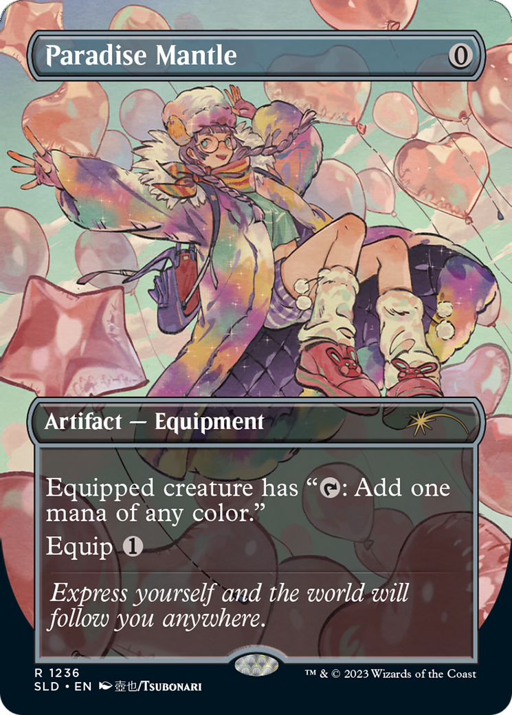 Paradise Mantle (SLD-1236) [Secret Lair] Drop (Borderless) Foil MTG Single Wizards of the Coast