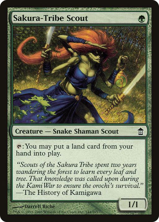 Sakura-Tribe Scout (SOK-144) [Saviors of Kamigawa] Foil MTG Single Wizards of the Coast