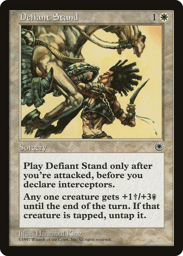 Defiant Stand (POR-) [Misc] Portal MTG Single Wizards of the Coast