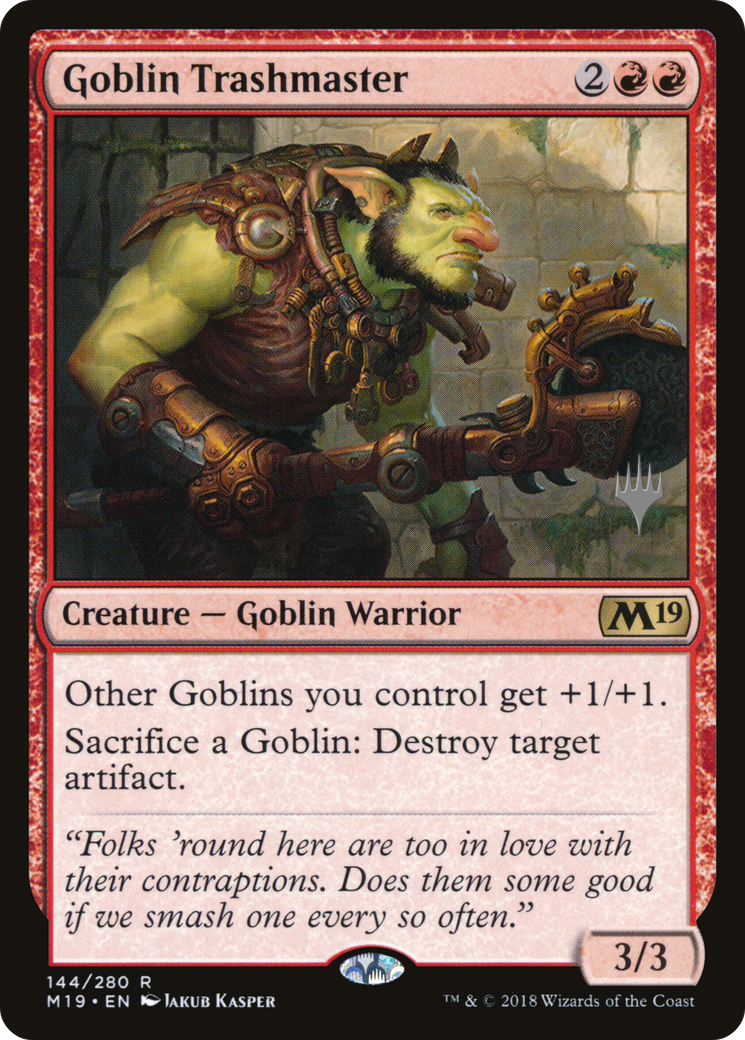 Goblin Trashmaster (PPM20-144P) [Core Set 2019 Promos] Foil MTG Single Wizards of the Coast