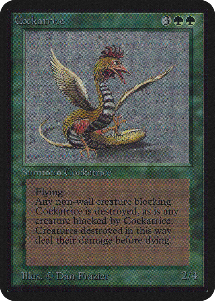 Cockatrice (LEA-189) [Oldschool] Limited Edition Alpha MTG Single Wizards of the Coast