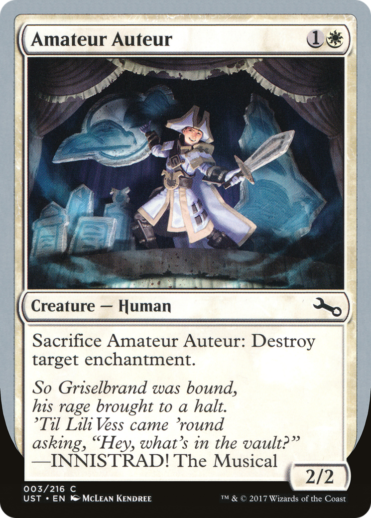 Amateur Auteur (B) (UST-003) [Unstable] MTG Single Wizards of the Coast