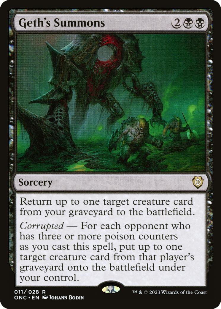 Geth's Summons (ONC-011) [Phyrexia: All Will Be One Commander] MTG Single Wizards of the Coast