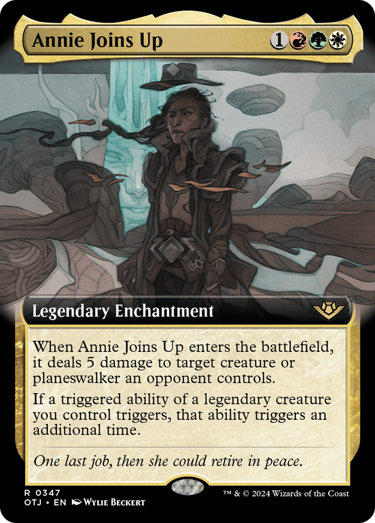 Annie Joins Up (OTJ-347) [Outlaws of Thunder Junction] (Extended Art) Foil MTG Single Wizards of the Coast