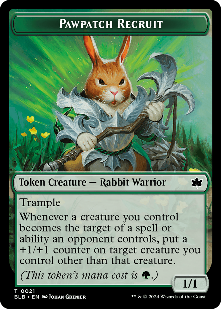 Food // Pawpatch Recruit Double-Sided Token [Tokens] Bloomburrow Tokens MTG Single Magic: The Gathering