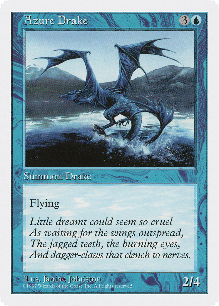 Azure Drake (5ED-073) [Fifth Edition] MTG Single Wizards of the Coast