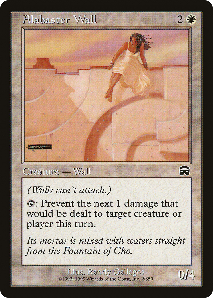Alabaster Wall (MMQ-002) [Mercadian Masques] MTG Single Wizards of the Coast