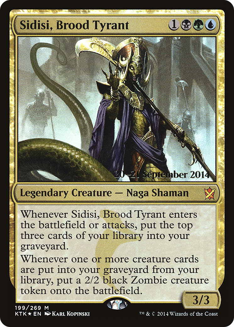 Sidisi, Brood Tyrant (PRE-199) [Khans of Tarkir Promos] Foil MTG Single Wizards of the Coast