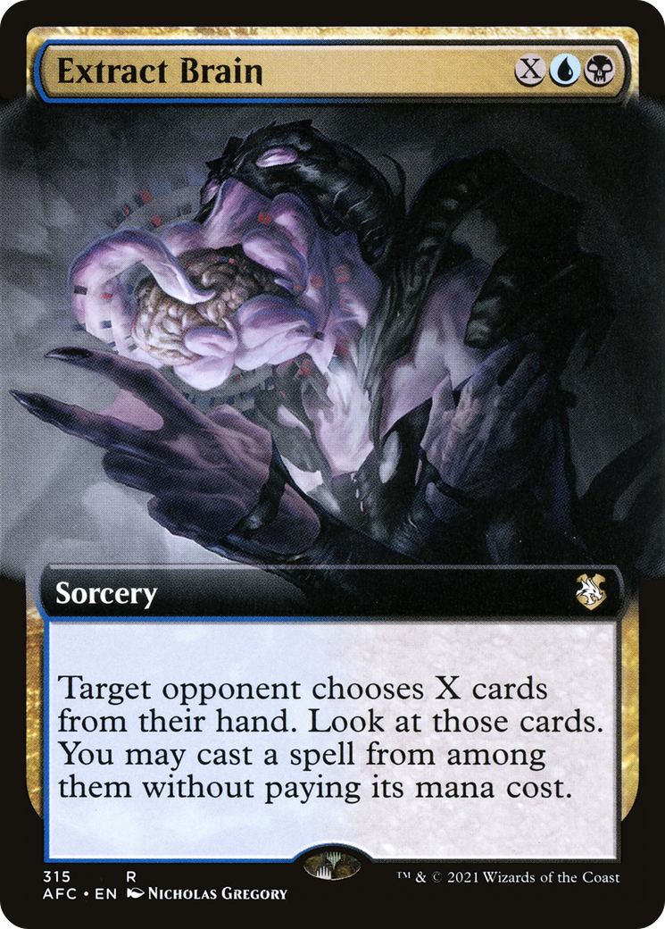 Extract Brain (AFC-315) [Forgotten Realms Commander] (Extended Art) MTG Single Wizards of the Coast