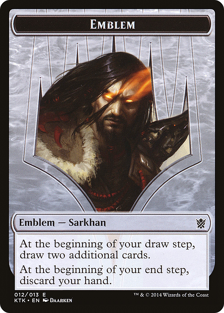Emblem - Sarkhan, the Dragonspeaker (KTK-012) [Tokens] Khans of Tarkir Tokens MTG Single Wizards of the Coast