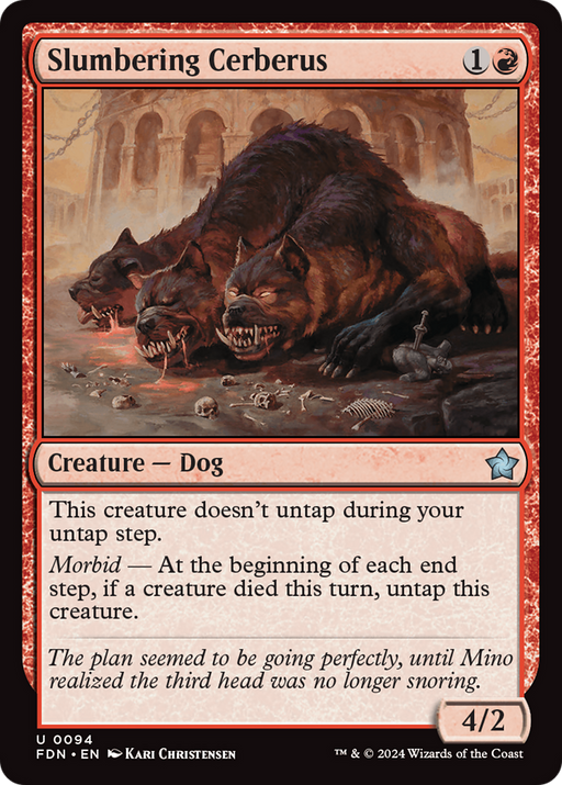 Slumbering Cerberus (FDN-094) [Foundations] MTG Single Wizards of the Coast