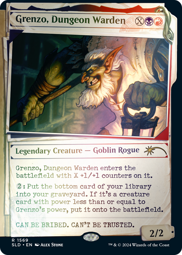 Grenzo, Dungeon Warden (Rainbow Foil) (SLD-1569) [Secret Lair] Drop (Showcase) Foil MTG Single Wizards of the Coast