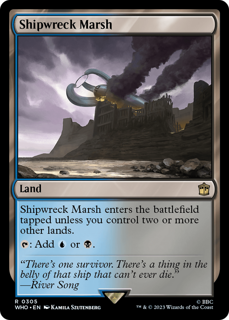 Shipwreck Marsh (WHO-305) [Doctor Who] Foil MTG Single Wizards of the Coast