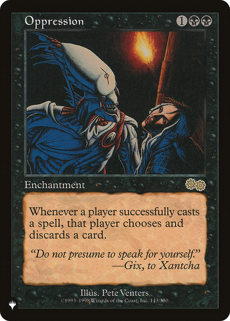 Oppression (LIST-USG-143) [Mystery Booster] The List MTG Single Wizards of the Coast