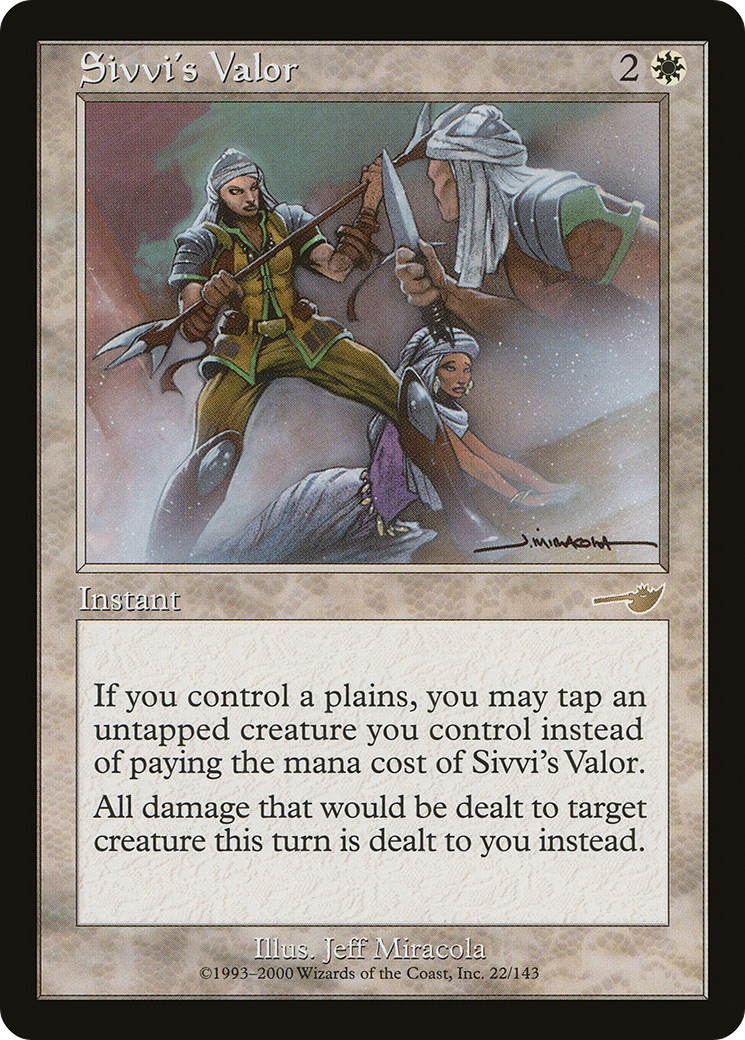 Sivvi's Valor (NMS-022) [Nemesis] Foil MTG Single Wizards of the Coast