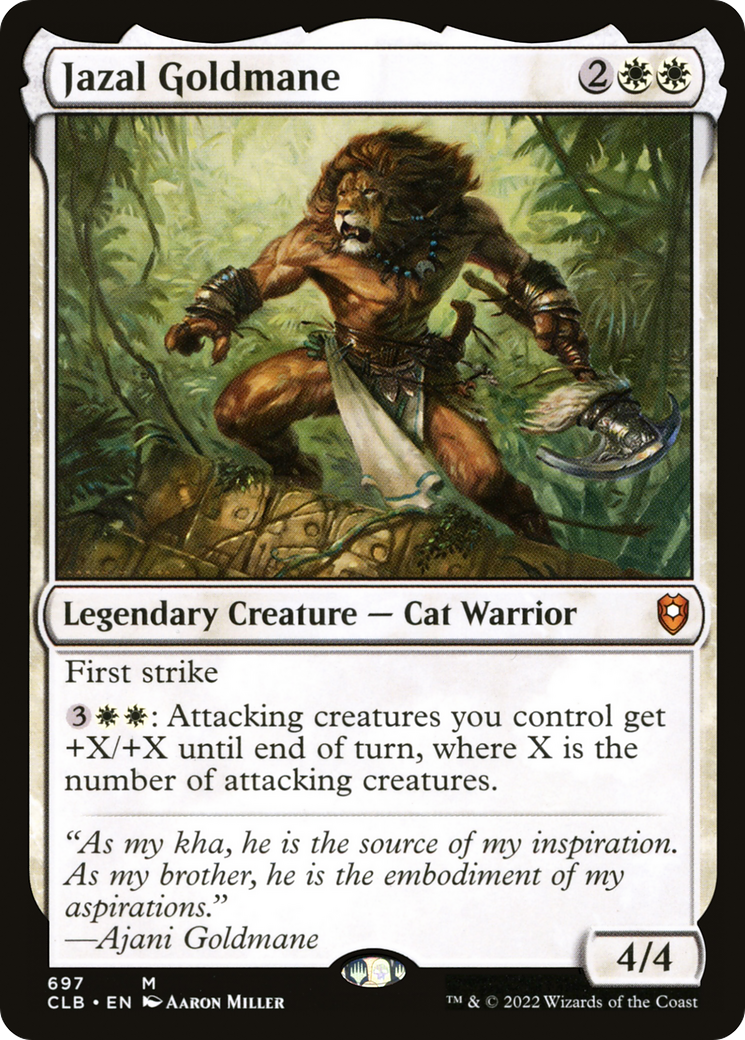 Jazal Goldmane (CLB-697) [Commander Legends: Battle for Baldur's Gate] MTG Single Wizards of the Coast