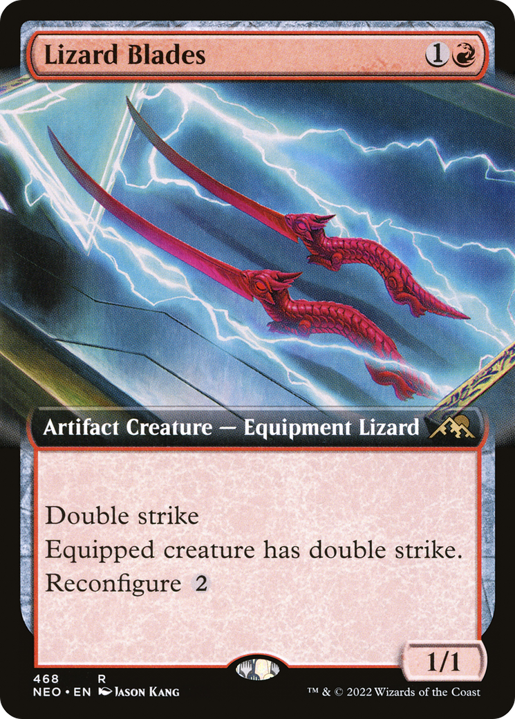 Lizard Blades (Extended Art) [Kamigawa: Neon Dynasty] MTG Single Magic: The Gathering