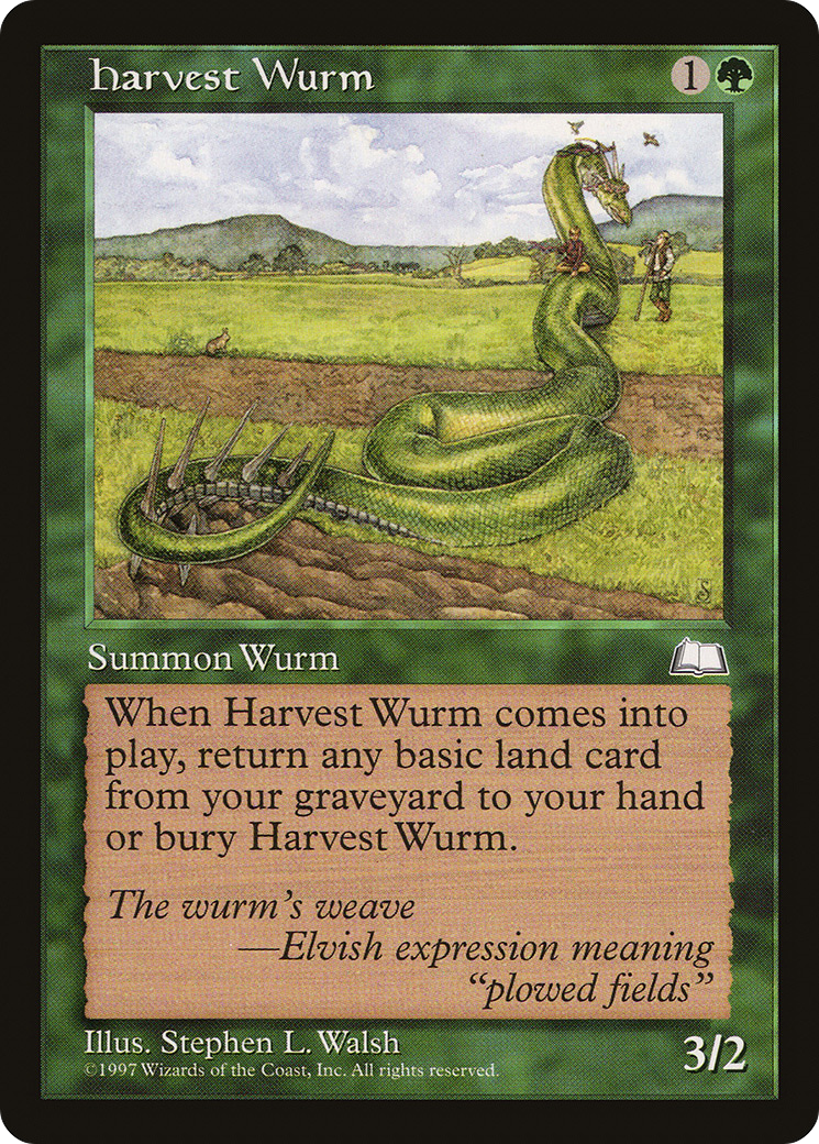 Harvest Wurm (WTH-130) [Weatherlight] MTG Single Wizards of the Coast