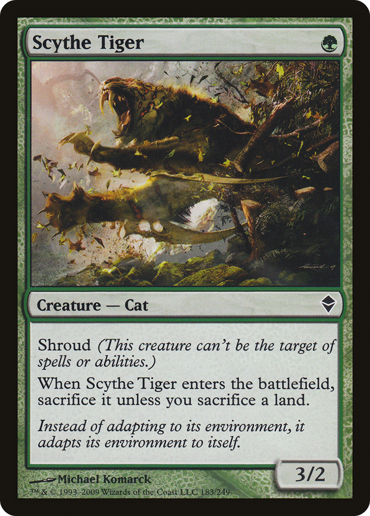 Scythe Tiger (ZEN-183) [Zendikar] MTG Single Wizards of the Coast
