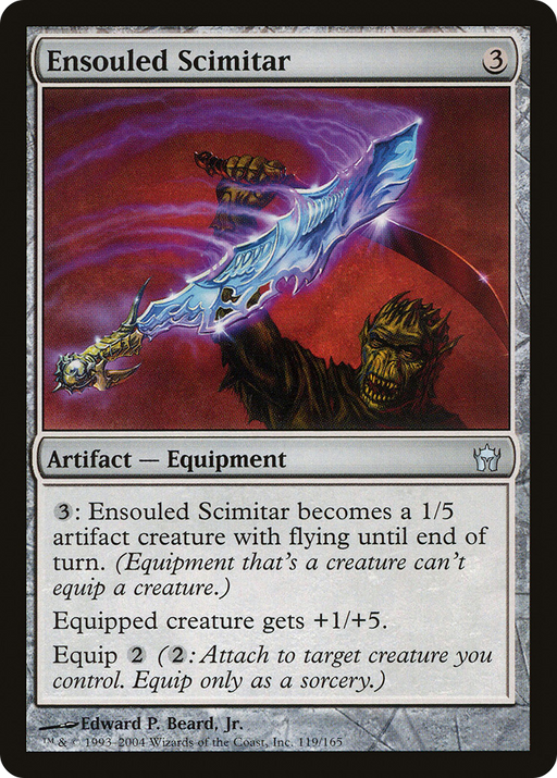 Ensouled Scimitar (5DN-119) [Fifth Dawn] MTG Single Wizards of the Coast