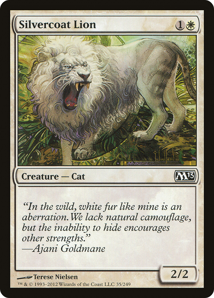 Silvercoat Lion (M13-035) [Magic 2013] Foil MTG Single Wizards of the Coast