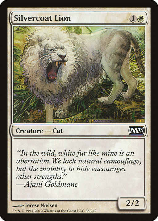 Silvercoat Lion (M13-035) [Magic 2013] Foil MTG Single Wizards of the Coast