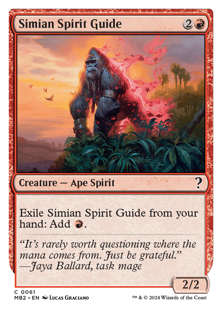 Simian Spirit Guide (White Border) (MB2-061) [Mystery Booster] Mystery Booster 2 MTG Single Wizards of the Coast