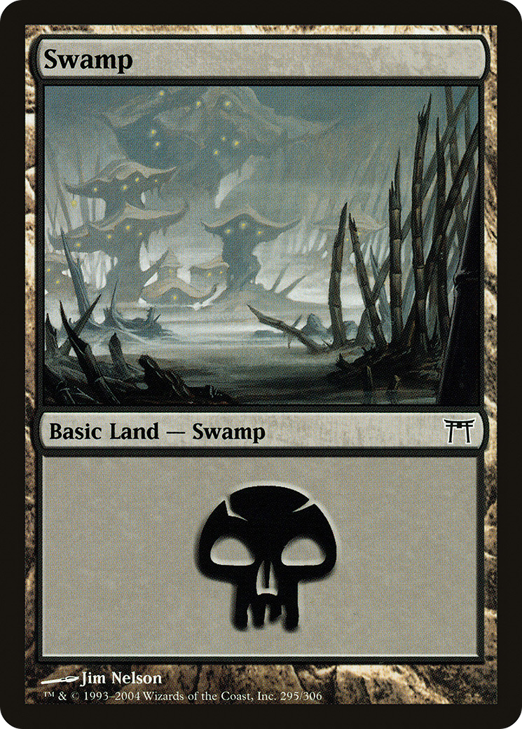 Swamp (295) (CHK-295) [Champions of Kamigawa] Foil MTG Single Wizards of the Coast