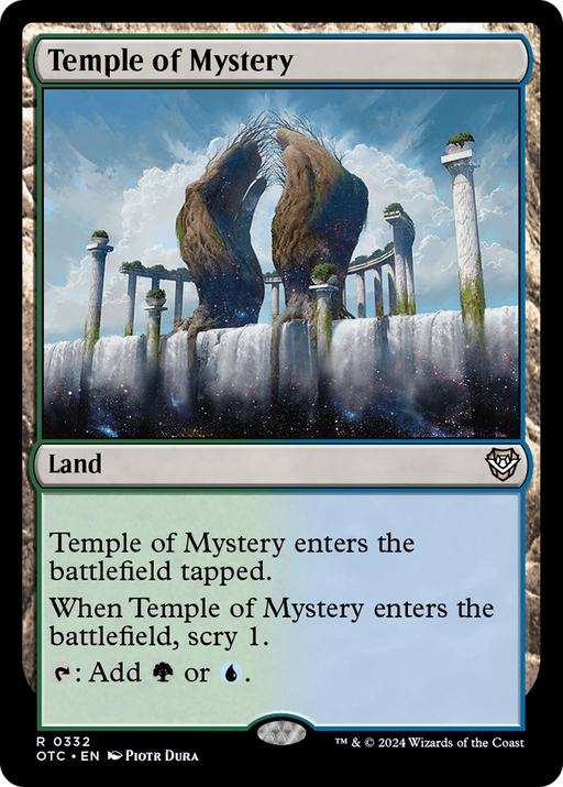 Temple of Mystery (OTC-332) [Outlaws of Thunder Junction Commander] MTG Single Wizards of the Coast