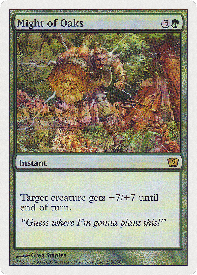 Might of Oaks (9ED-255) [9th Edition] Foil MTG Single Wizards of the Coast