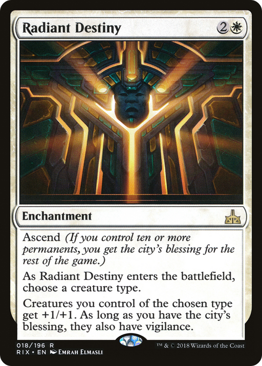 Radiant Destiny (RIX-018) [Rivals of Ixalan] Foil MTG Single Wizards of the Coast