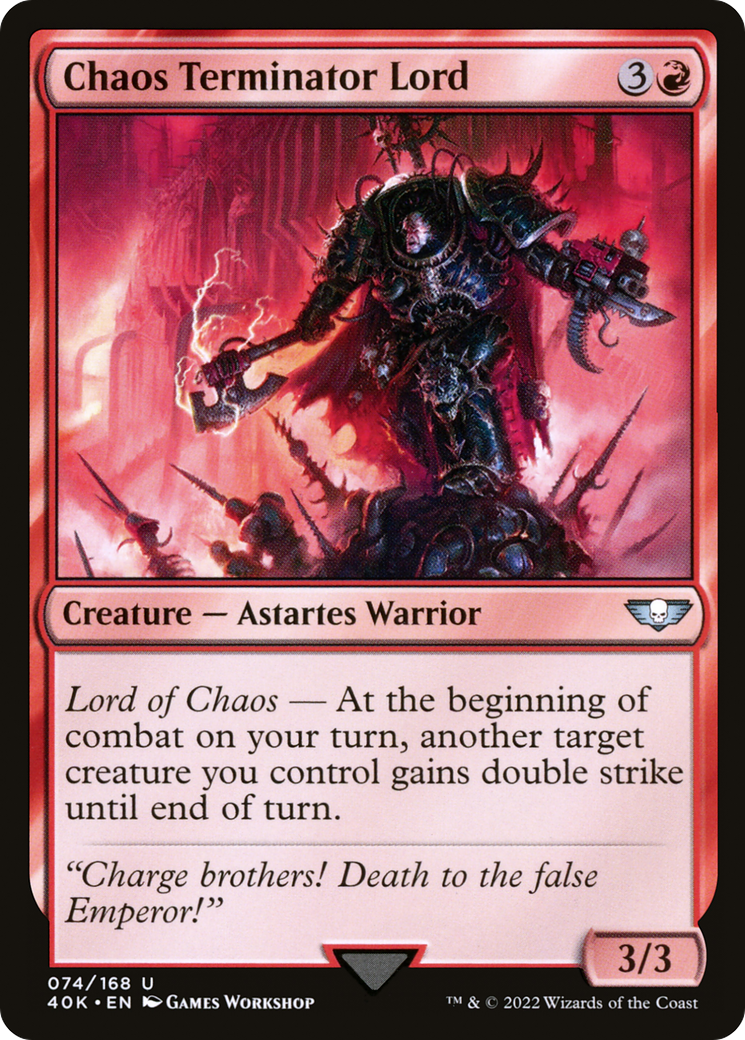 Chaos Terminator Lord (40K-074) [Warhammer 40,000 Commander] MTG Single Wizards of the Coast