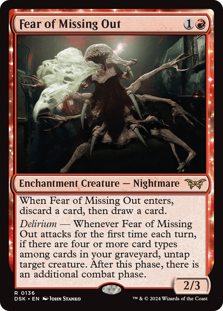 Fear of Missing Out (DSK-136) [Duskmourn: House of Horror] Foil MTG Single Wizards of the Coast