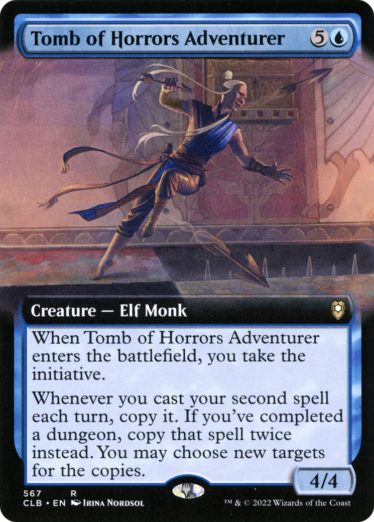 Tomb of Horrors Adventurer (CLB-567) [Commander Legends: Battle for Baldur's Gate] (Extended Art) Foil MTG Single Wizards of the Coast